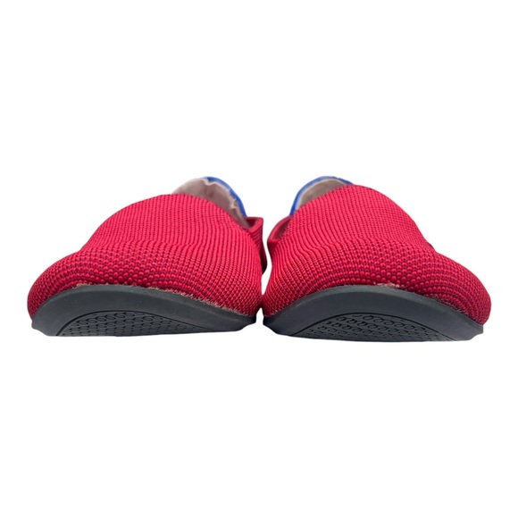 ROTHY’S The Loafer Slip On Flat Shoes Red Women’s Size 8 | Round Toe Blue Halo - Picture 5 of 11
